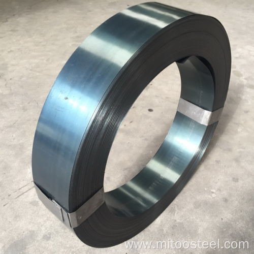 Heat treated steel strips for saw blade